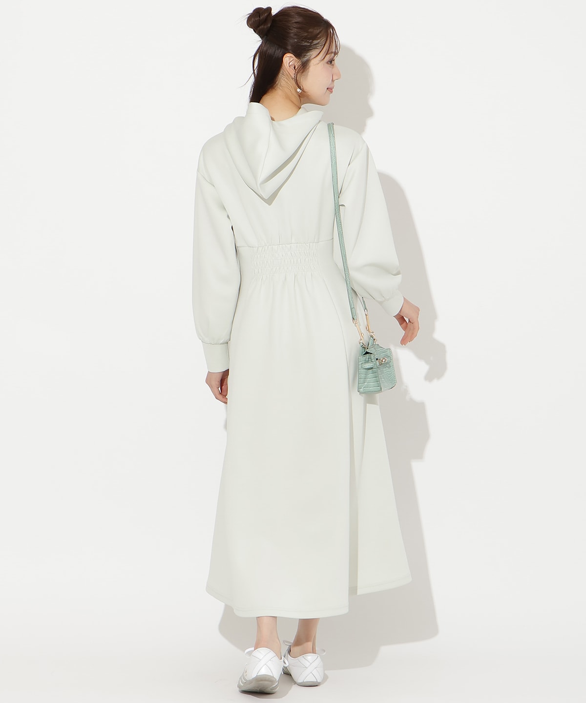 【2/27(fri)20時発売】ハイウエスト切替パーカーワンピース