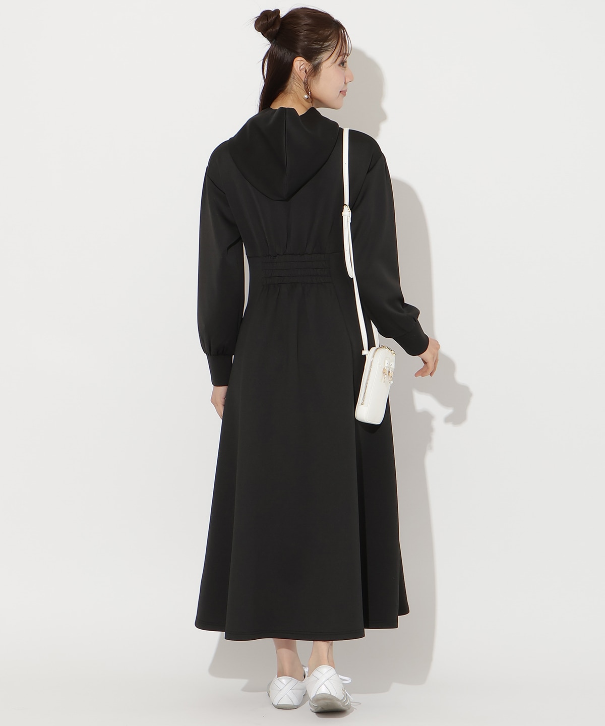 【2/27(fri)20時発売】ハイウエスト切替パーカーワンピース