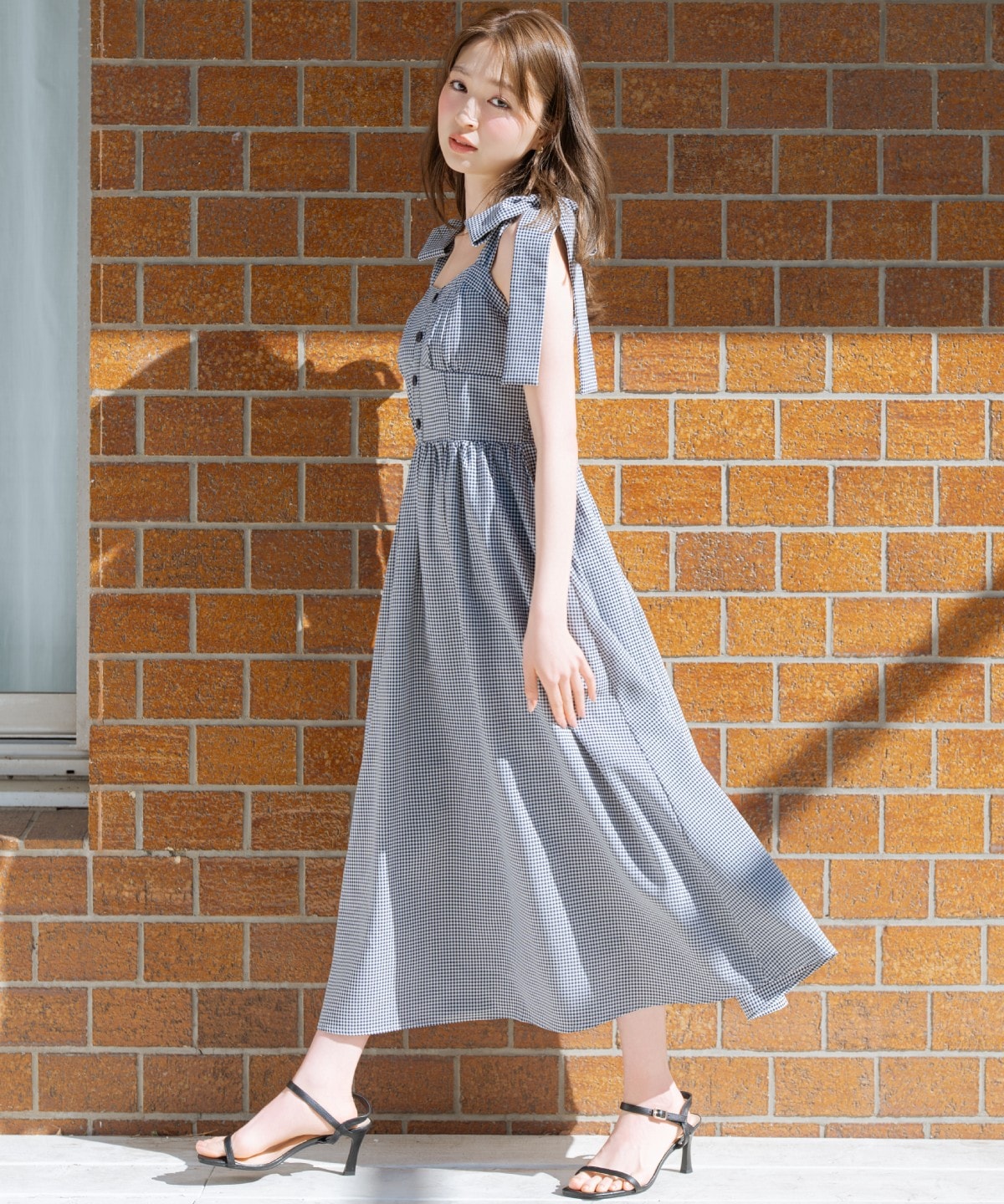 【4/24(fri)10時予約開始】リボンショルダーギャザーワンピース