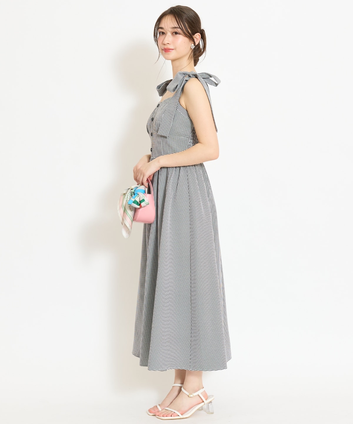 【4/24(fri)10時予約開始】リボンショルダーギャザーワンピース