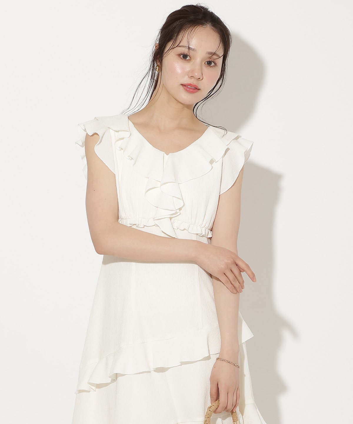 【6/11(thu)10時発売】ラッフルフリルティアードワンピース