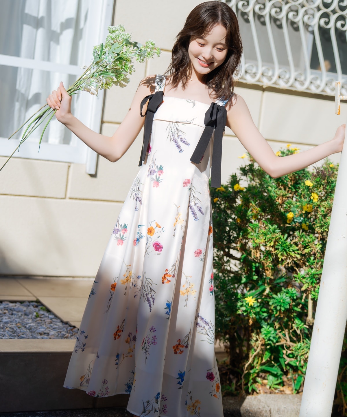 【3/12(thu)10時発売】ボタニカルフラワーシアータックワンピース