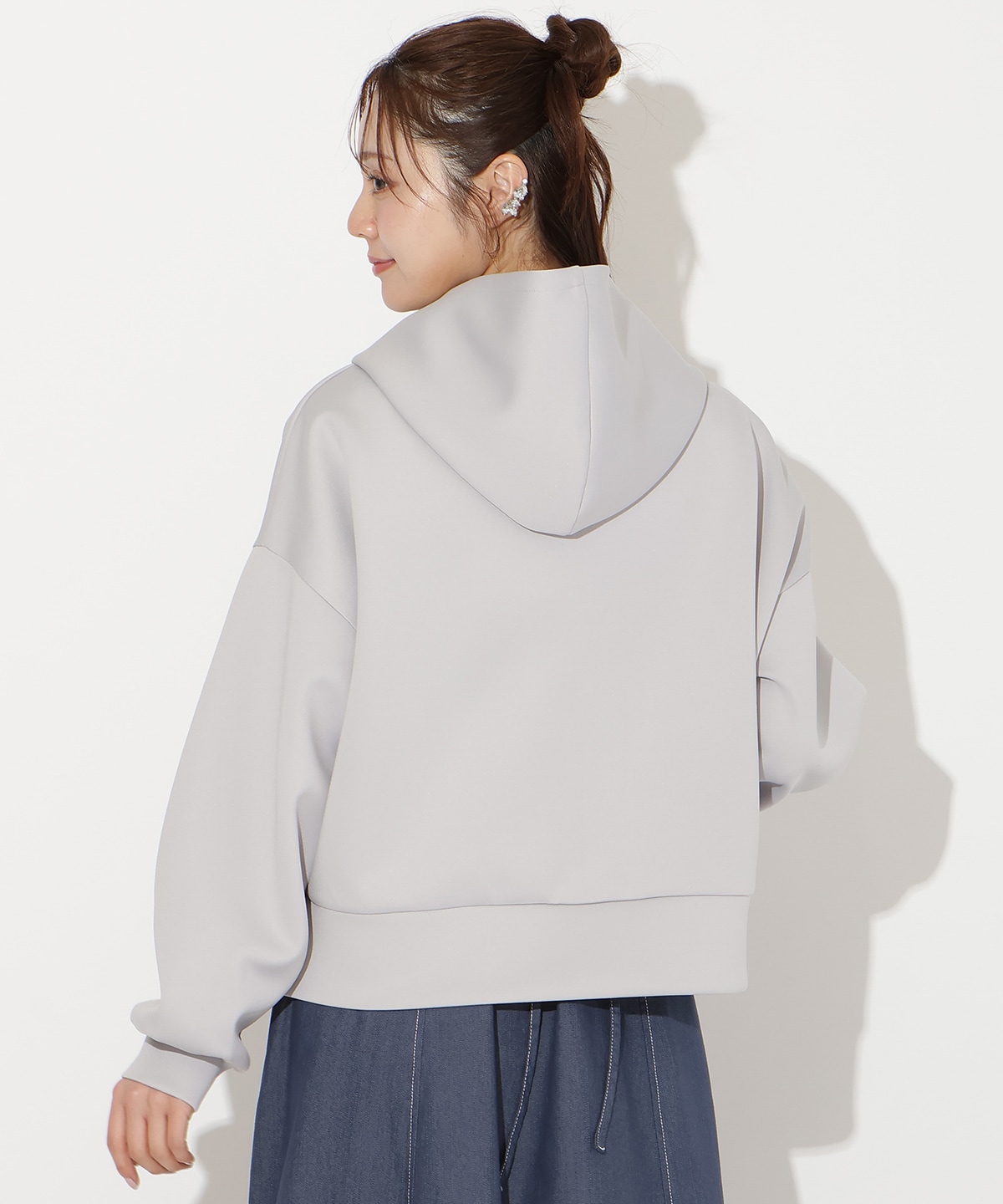 ダブルZIPオーバーサイズパーカー