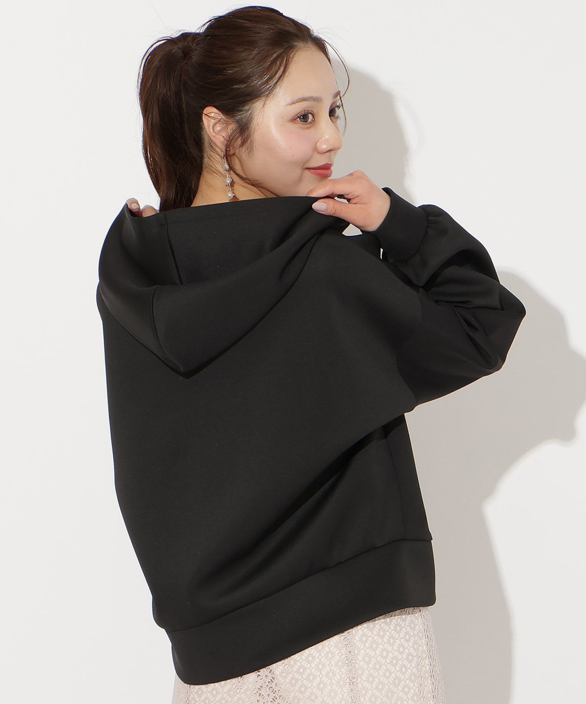 ダブルZIPオーバーサイズパーカー