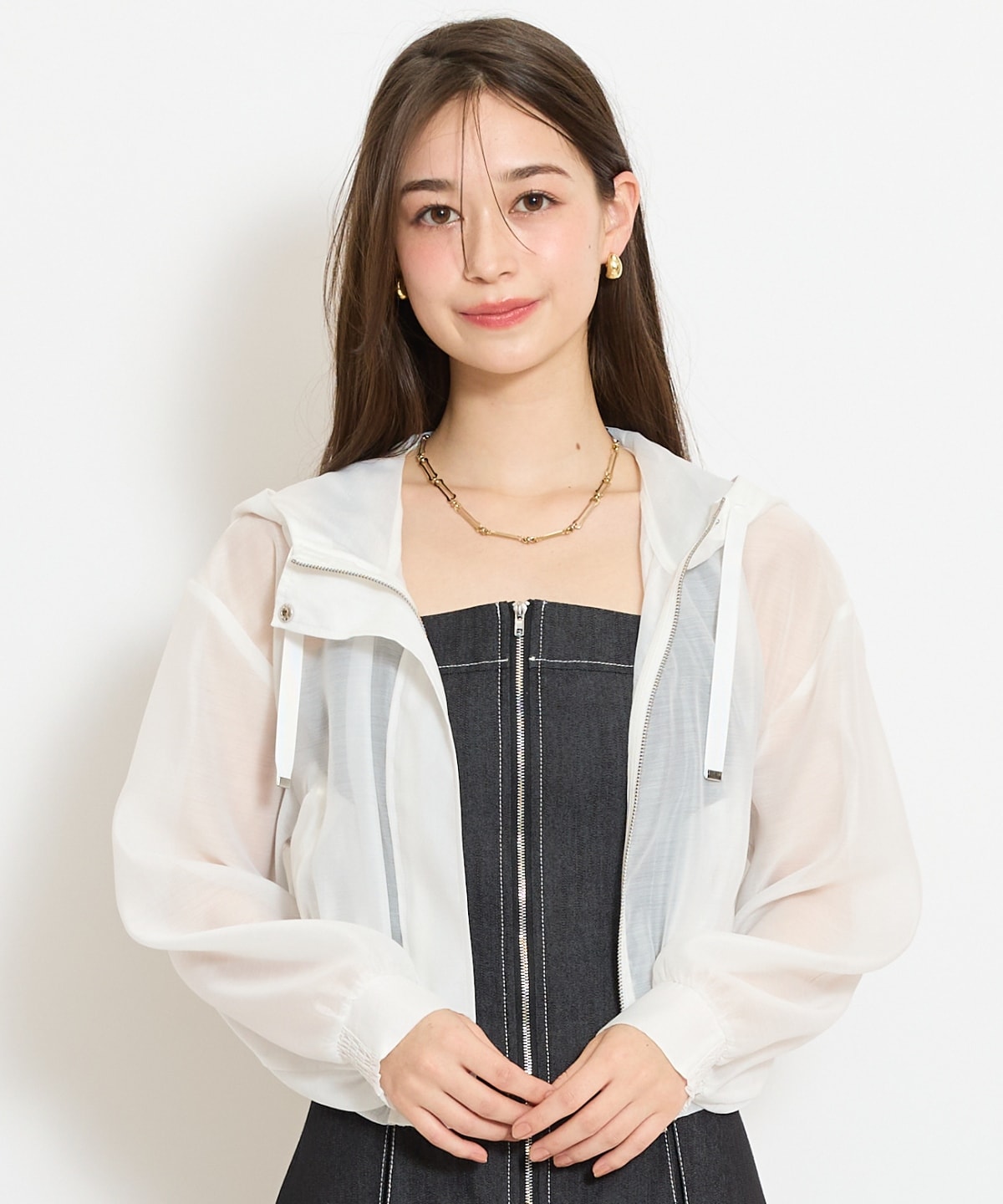 シアーフードブルゾン