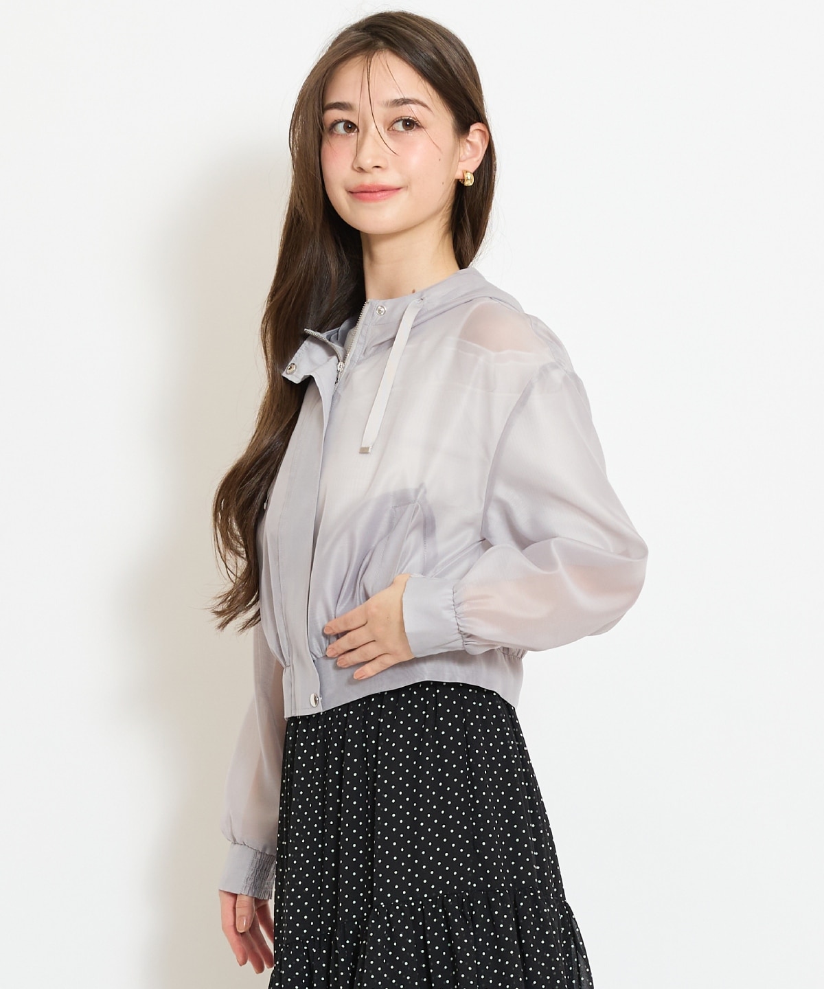 シアーフードブルゾン