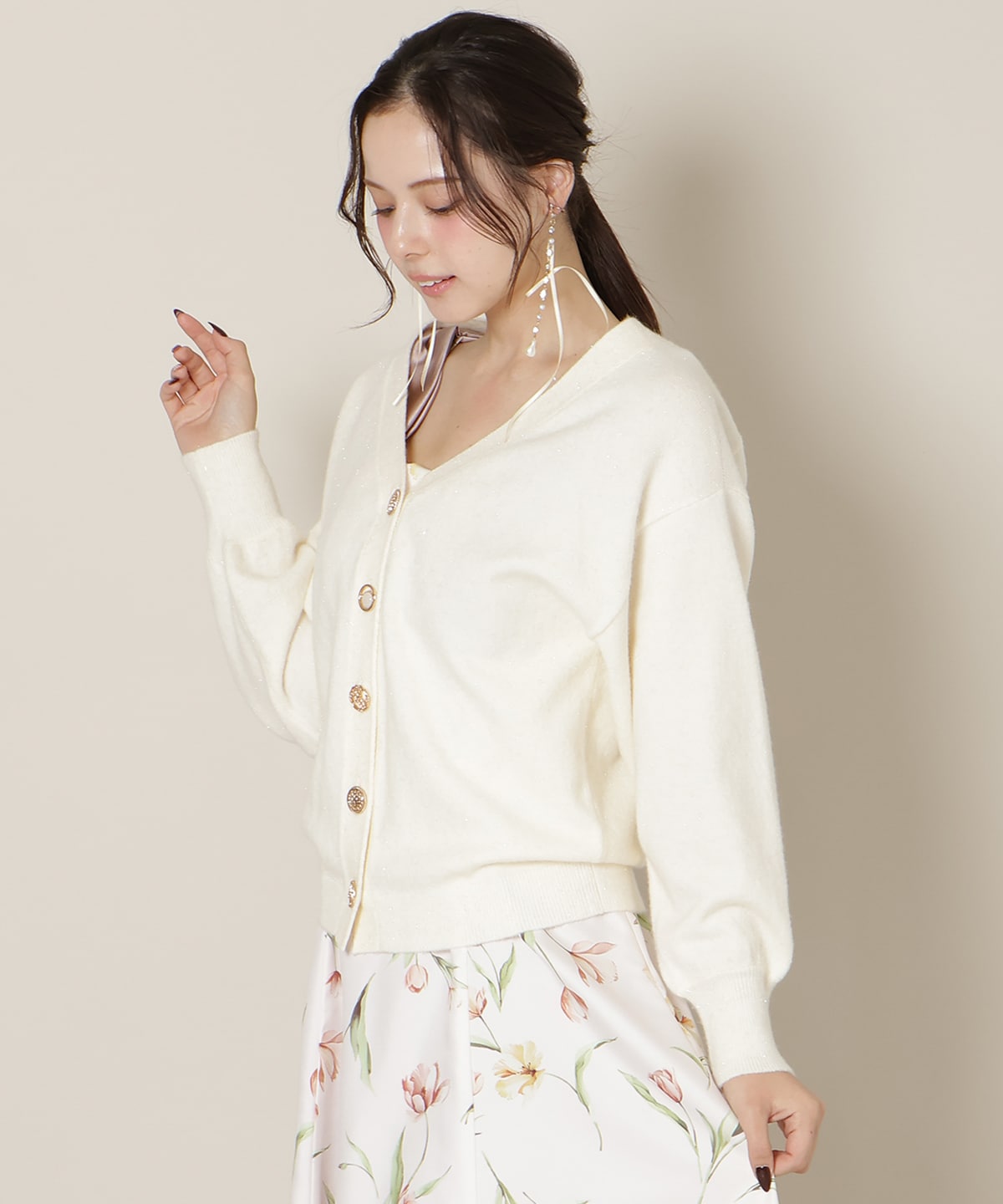 ミドルゲージカーディガン