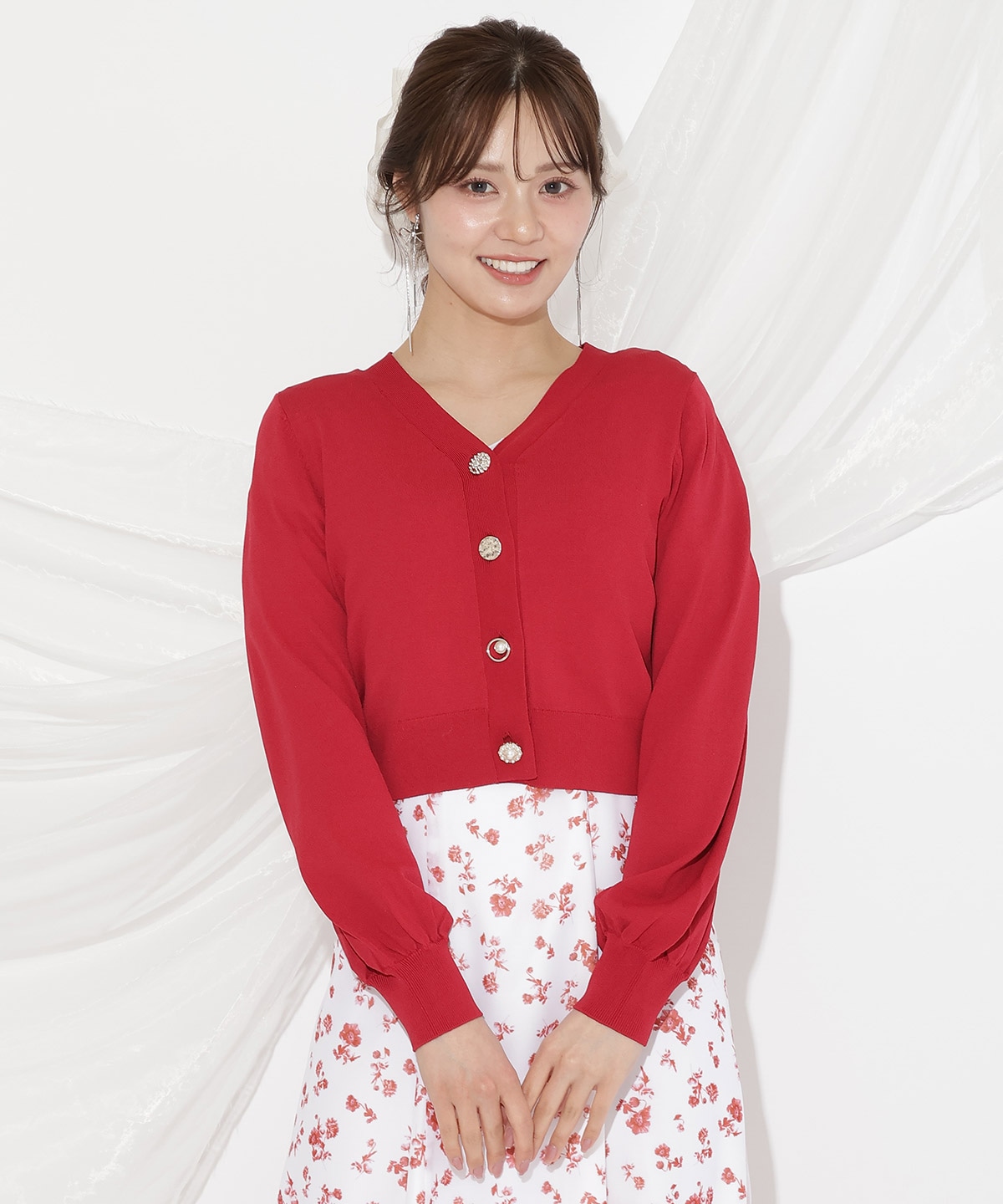 アソートボタンUVカットカーディガン