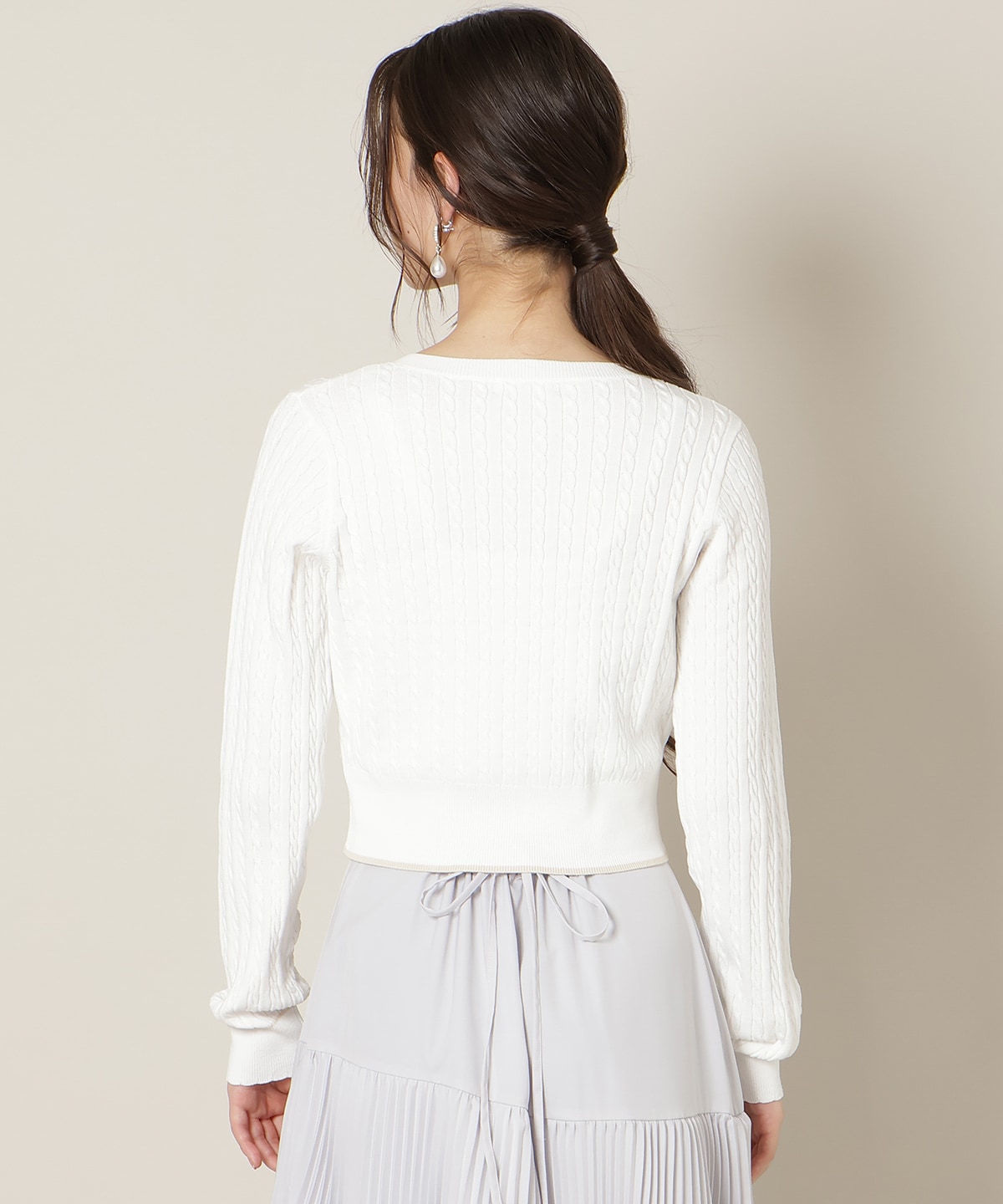 ミニケーブルコンパクトカーディガン