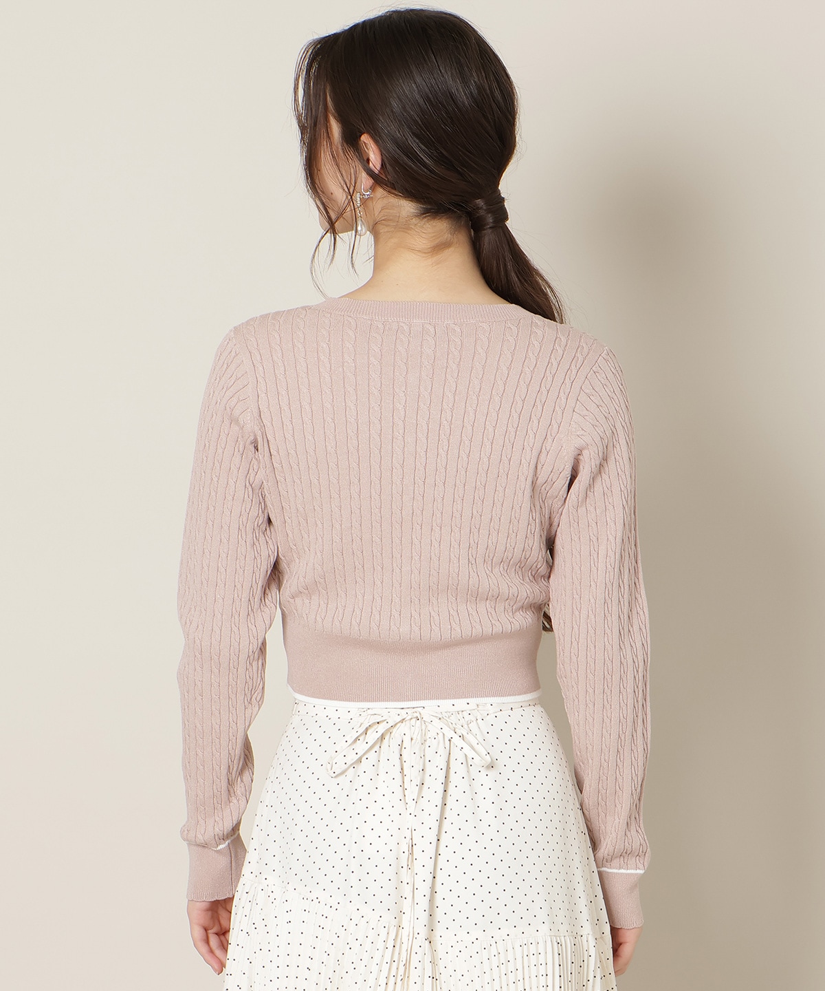 ミニケーブルコンパクトカーディガン