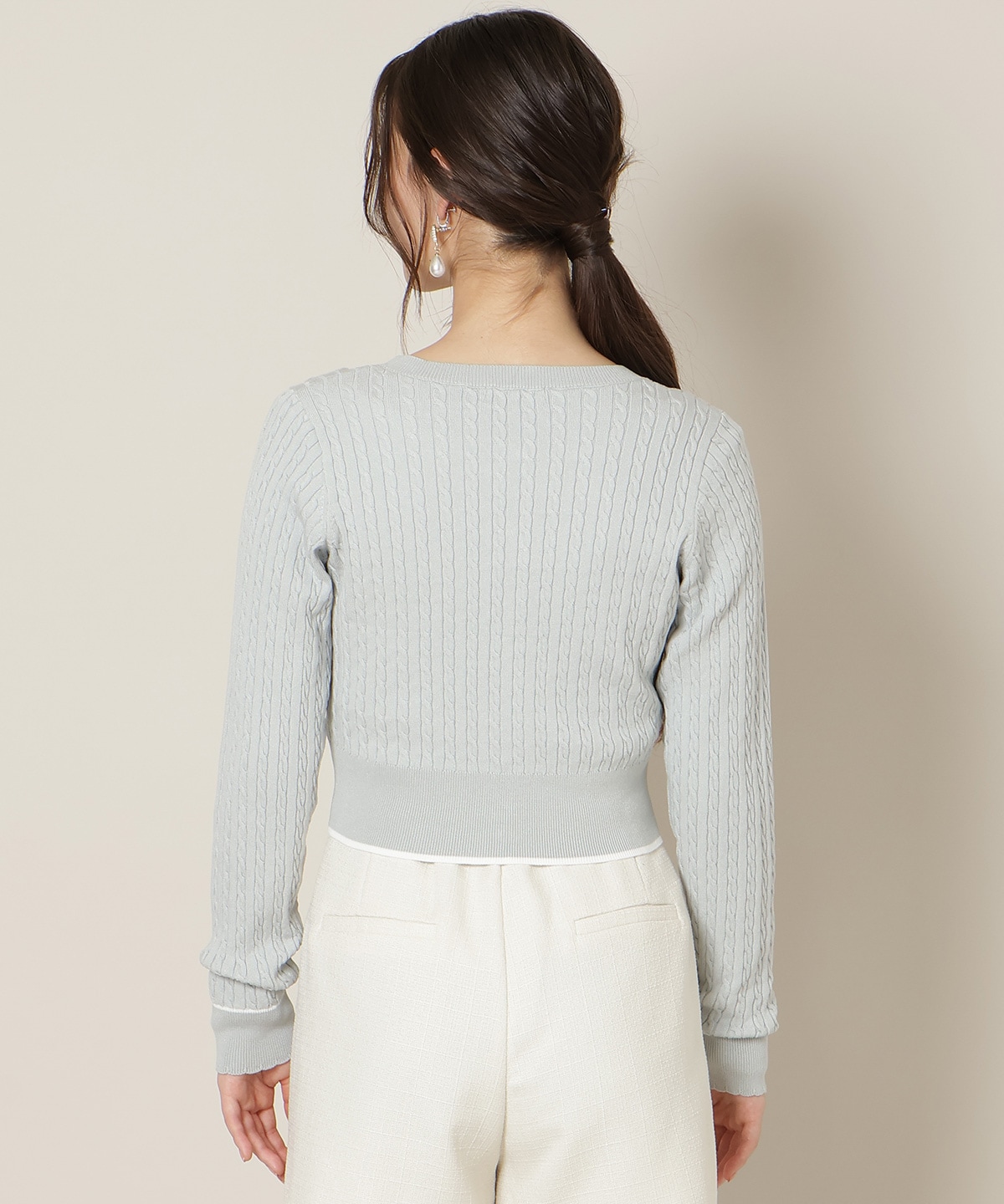 ミニケーブルコンパクトカーディガン