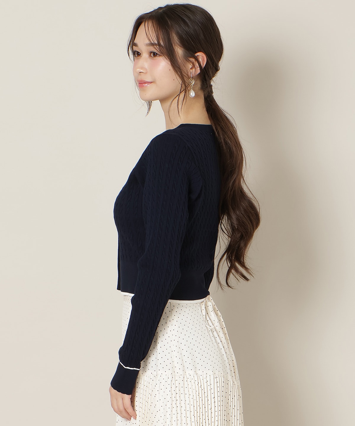 ミニケーブルコンパクトカーディガン