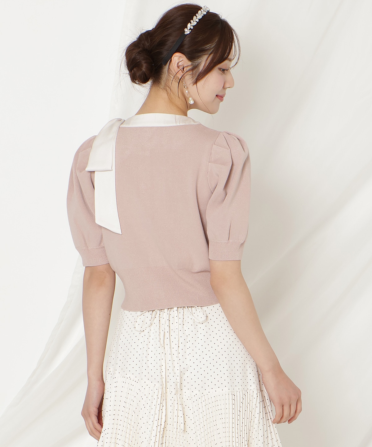 【2/27(fri)発売】リボンパフカーディガン