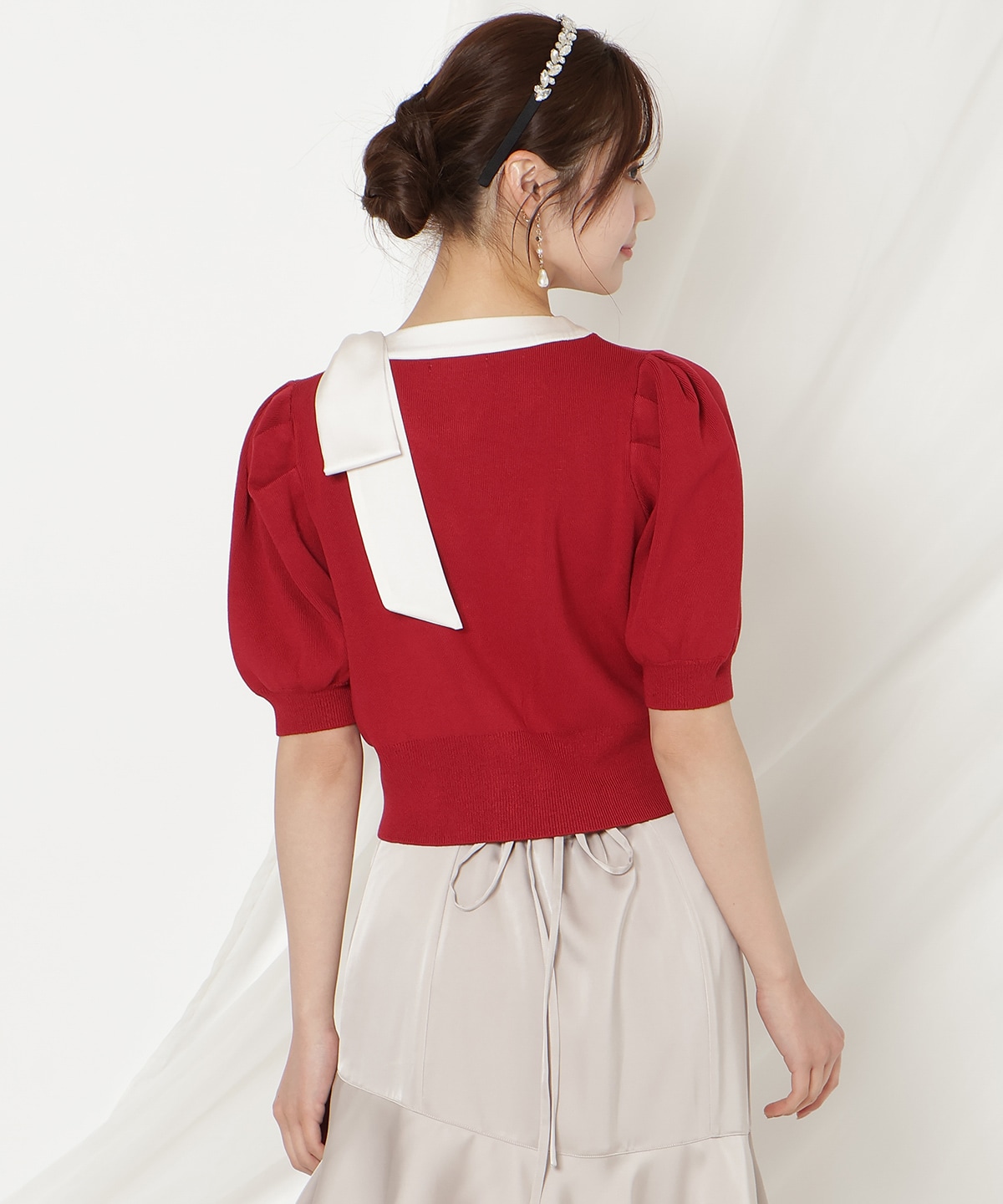 【2/27(fri)発売】リボンパフカーディガン