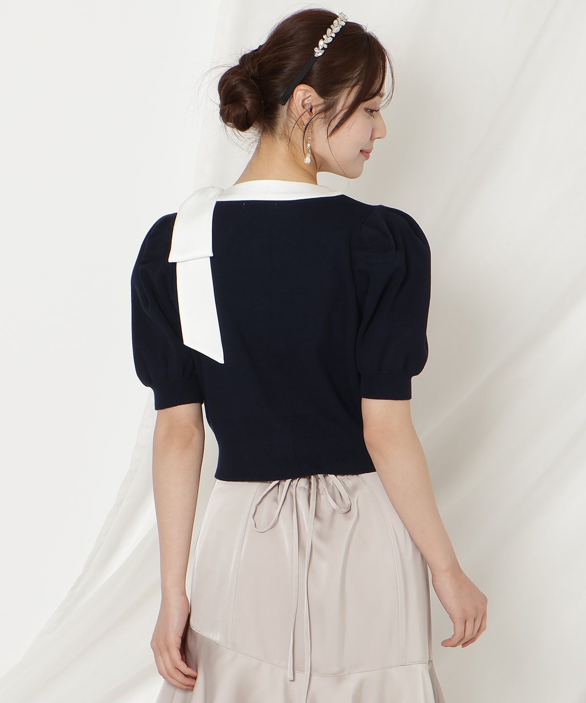 【2/27(fri)発売】リボンパフカーディガン