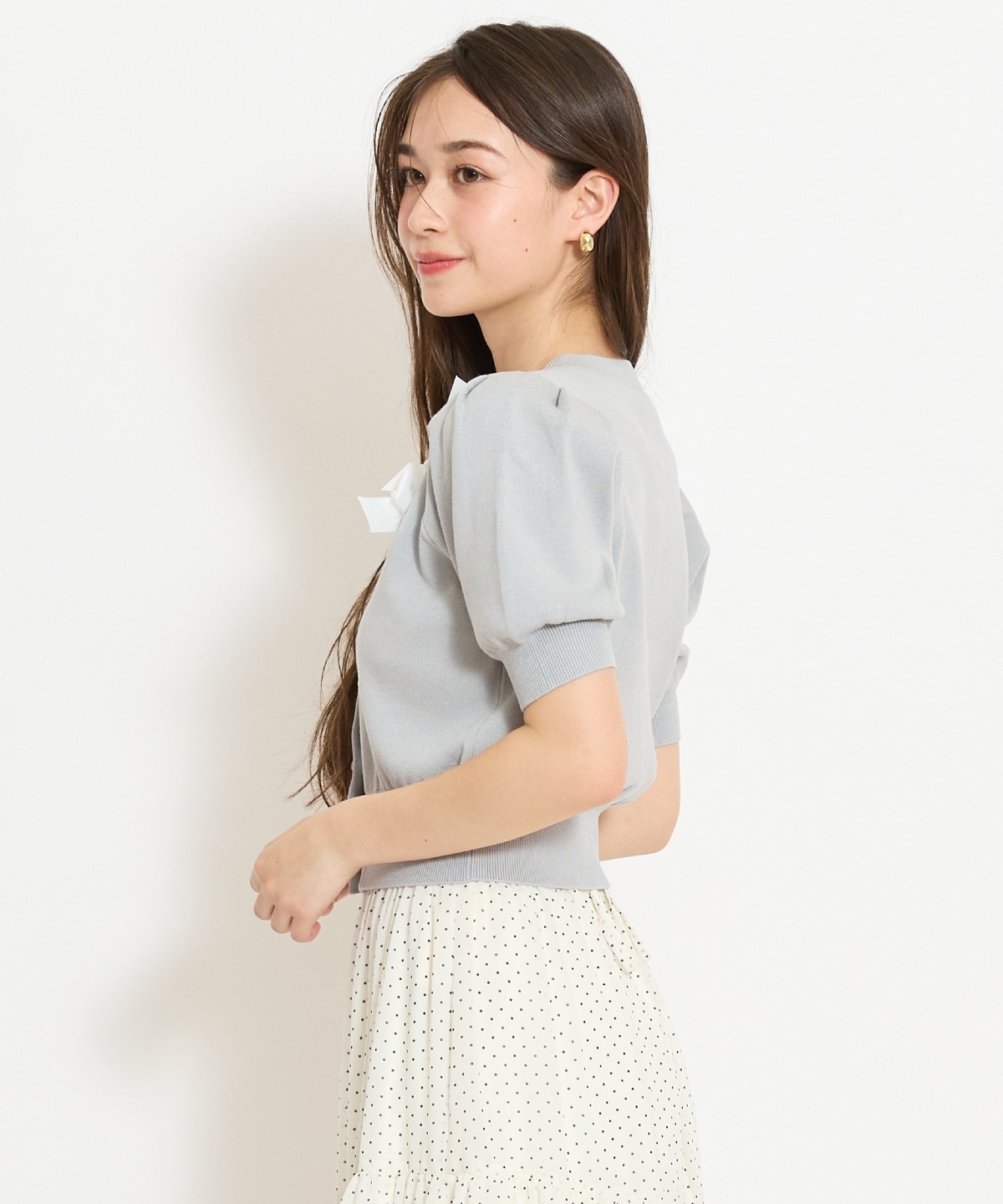 リボンデコレーションカーディガン