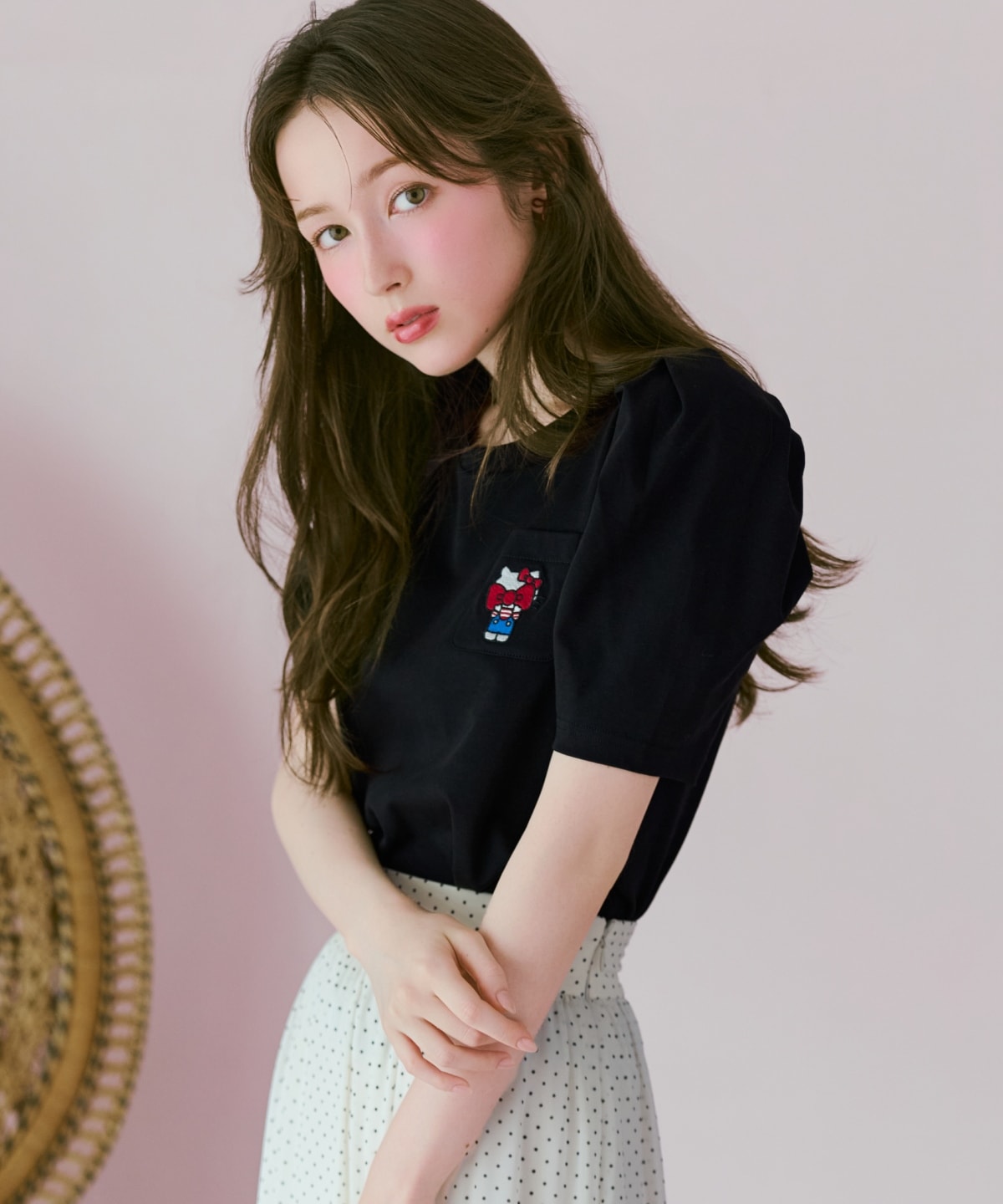 【7/16(thu)10時発売】WILLSELECTION×HELLO KITTY 刺繍カットトップス