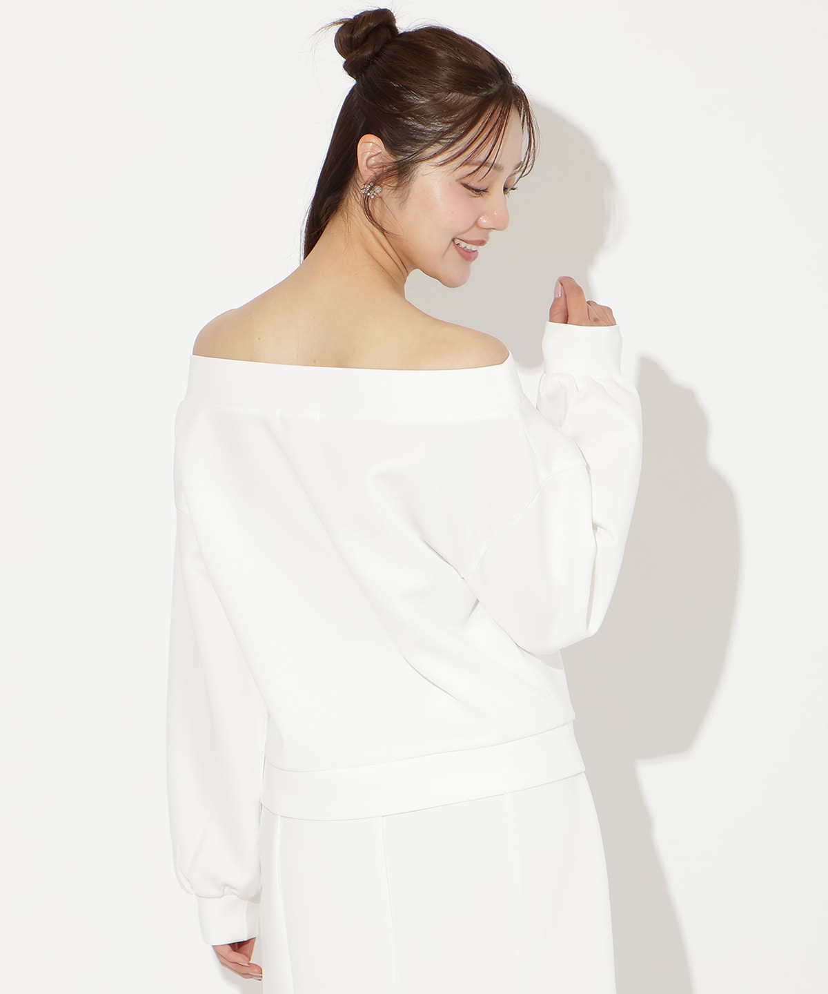 【3/12(thu)10時発売】ダブルZIPオフショルスウェットトップス