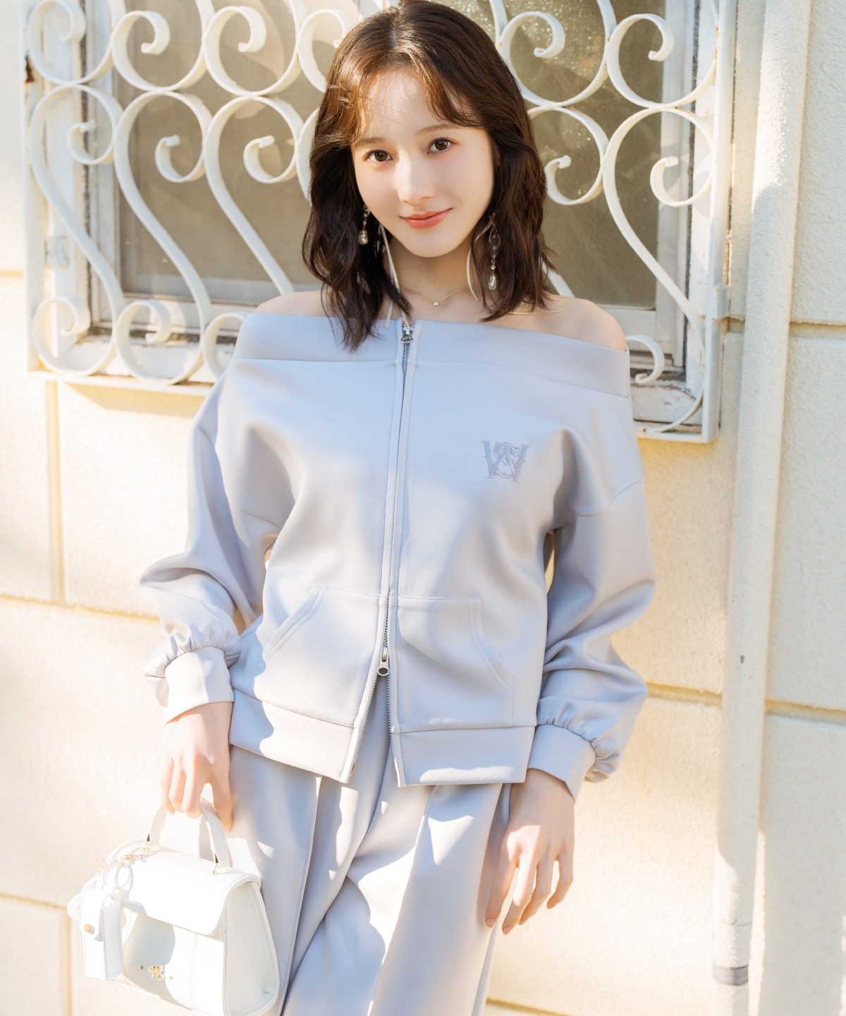 【3/12(thu)10時発売】ダブルZIPオフショルスウェットトップス