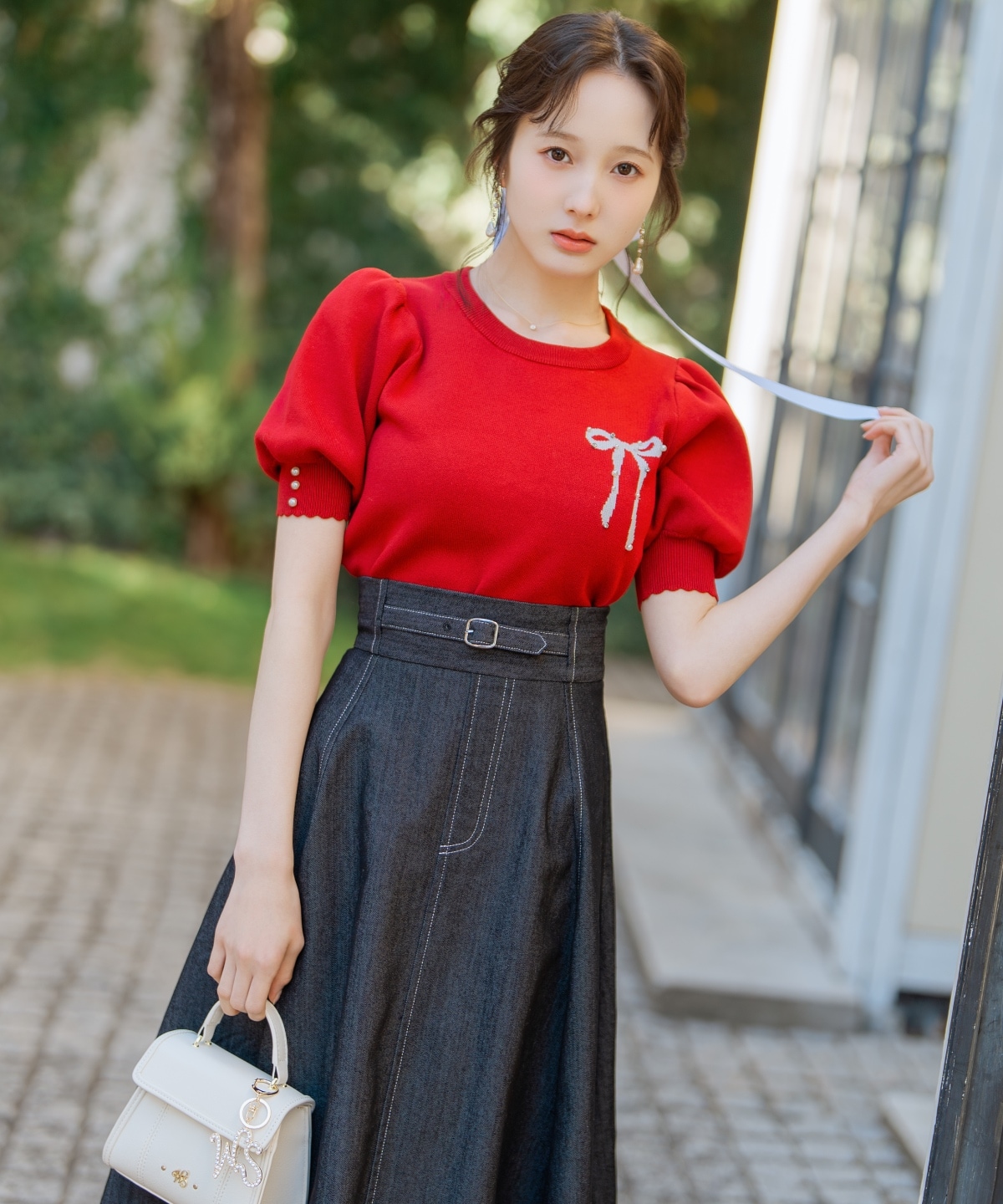 【2/27(fri)発売】リボンジャガードパフニット