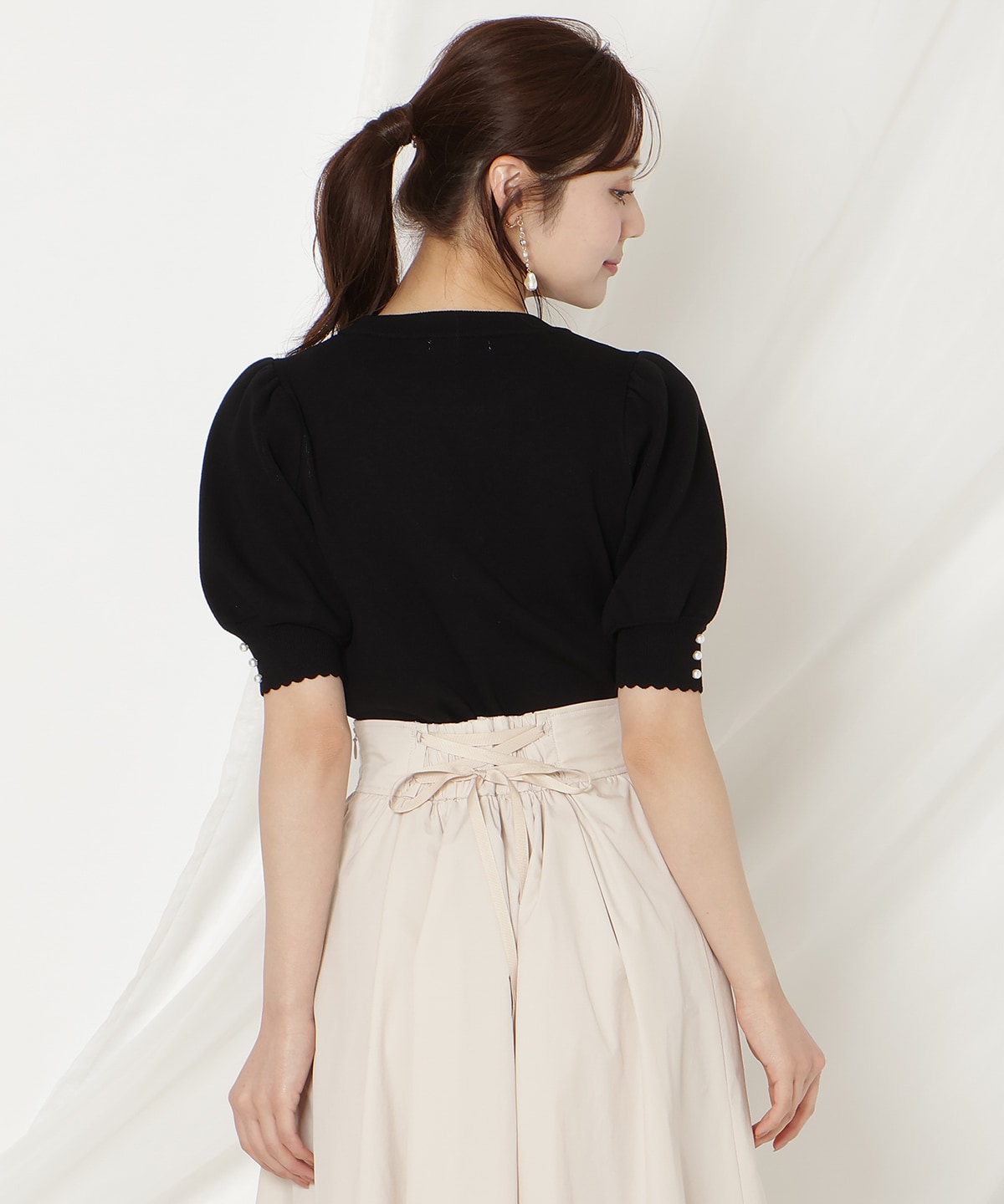 【2/27(fri)発売】リボンジャガードパフニット