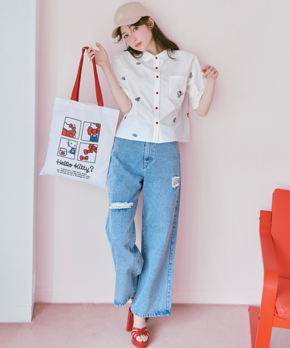 【8/7(fri)20時発売】WILLSELECTION×HELLO KITTY トートバッグ