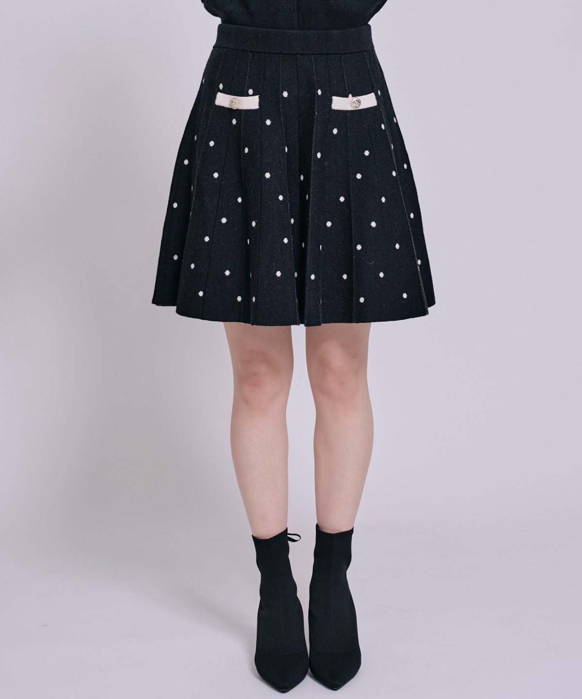 【10/9(fri)20時発売】ポケットデザインプリーツニットスカート
