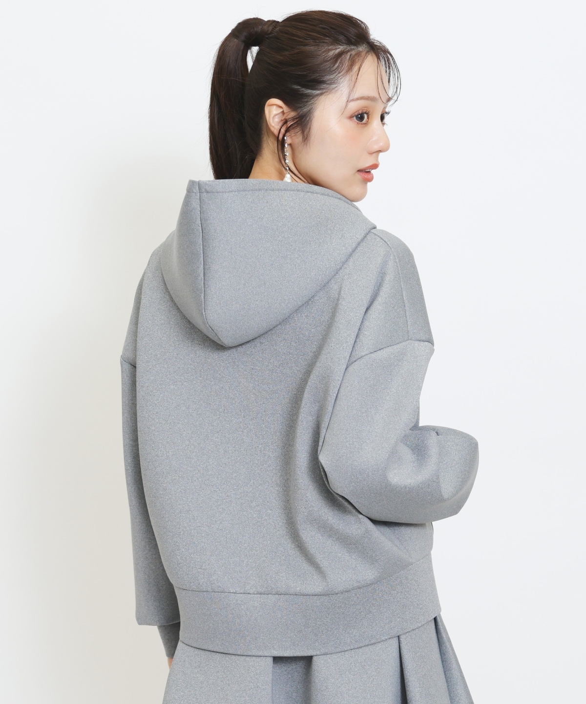 【セットアップ対応】ロゴ刺繍オーバーサイズフーディ