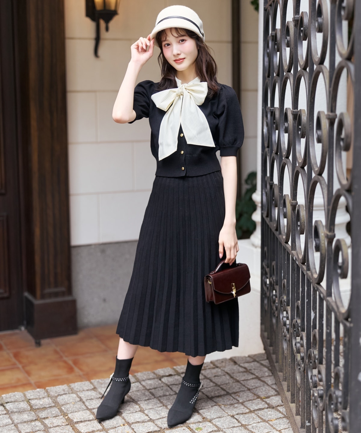 【9/10(thu)10時発売】リボンタイドッキングパフニット