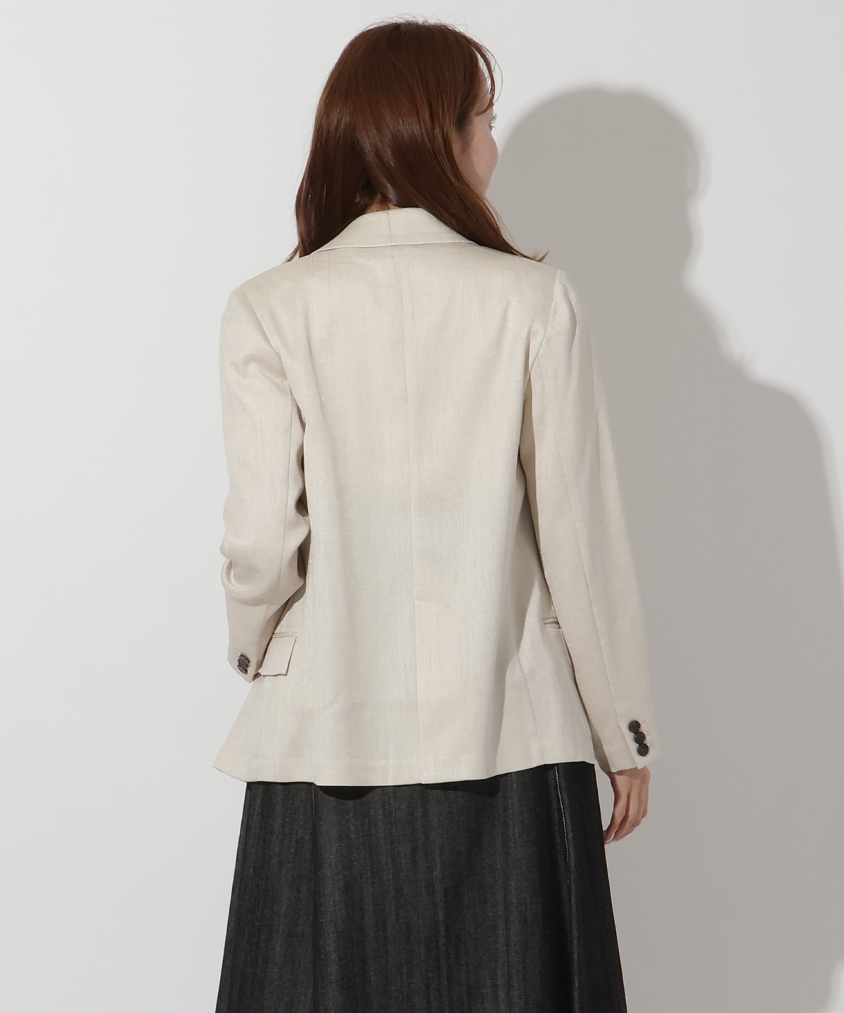 麻調テーラードジャケット