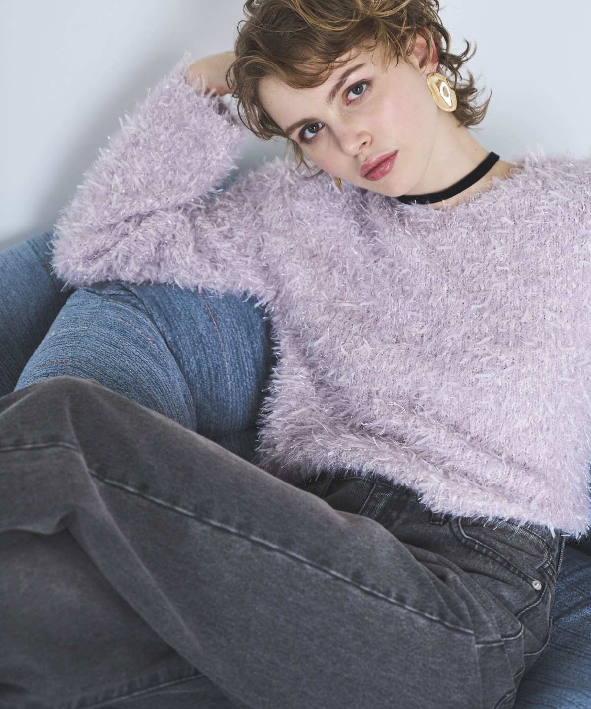 デニムバギーパンツ