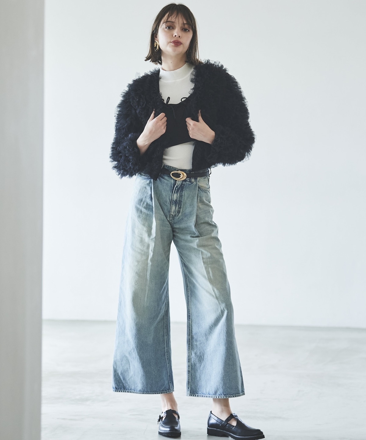 チュールフリルジャケット