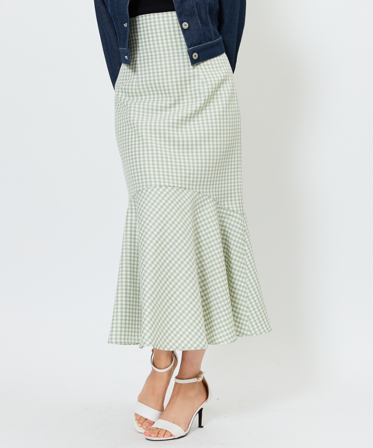千鳥柄マーメイドスカート