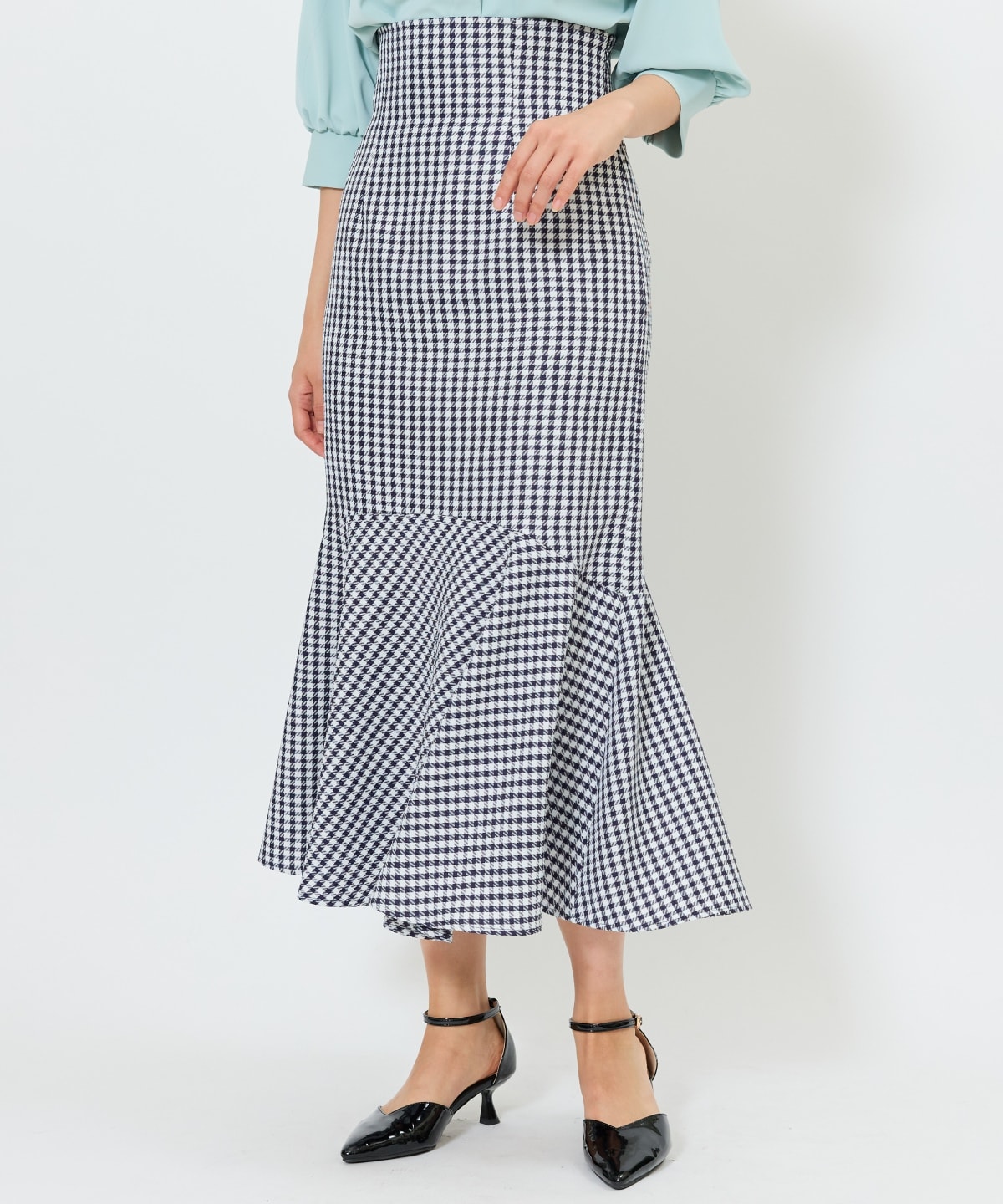 千鳥柄マーメイドスカート