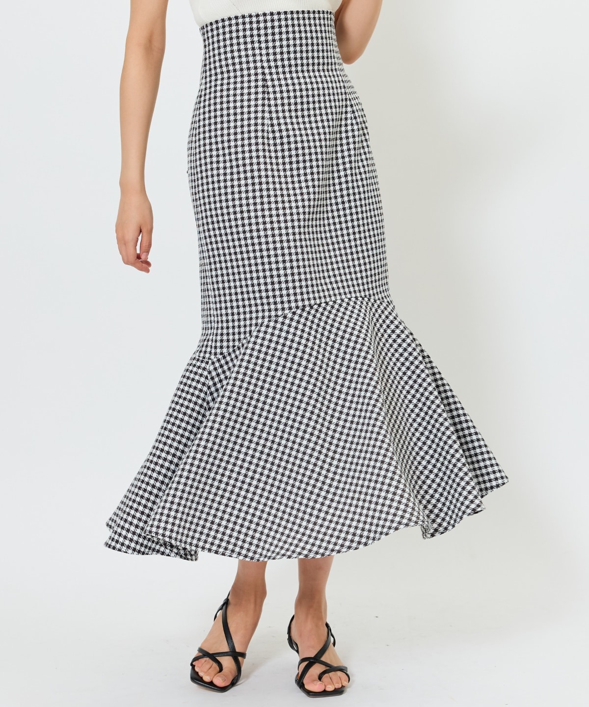 千鳥柄マーメイドスカート