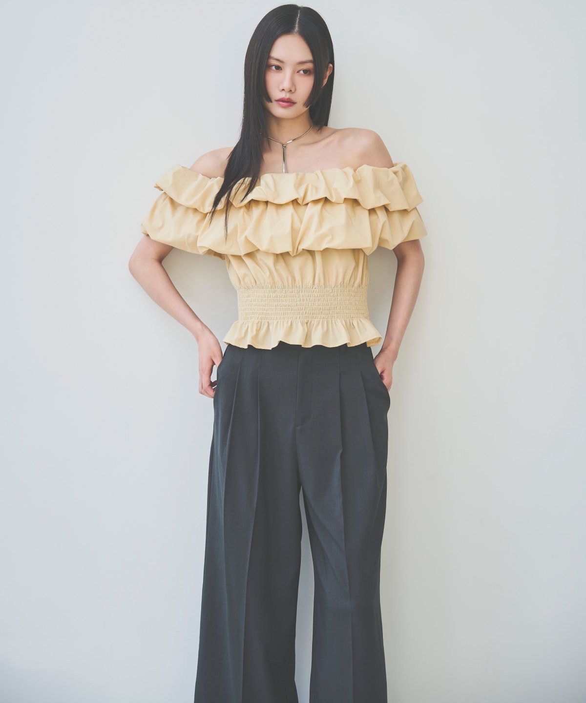 2タックワイドパンツ