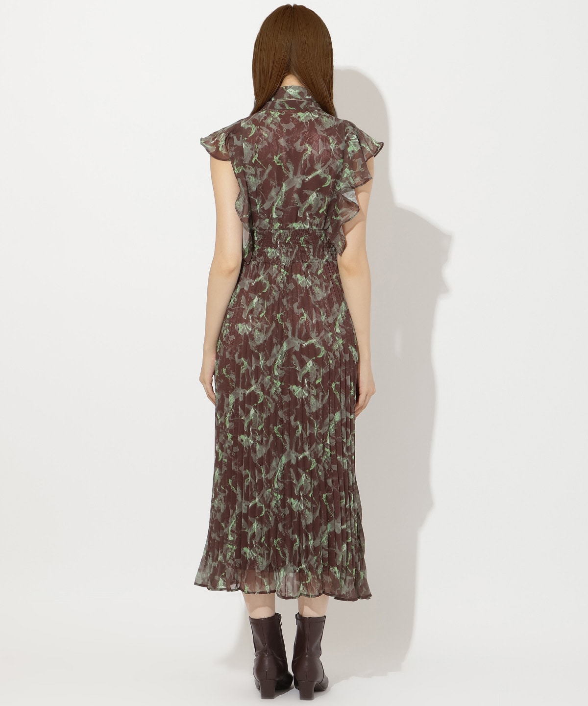 シフォンプリーツワンピース