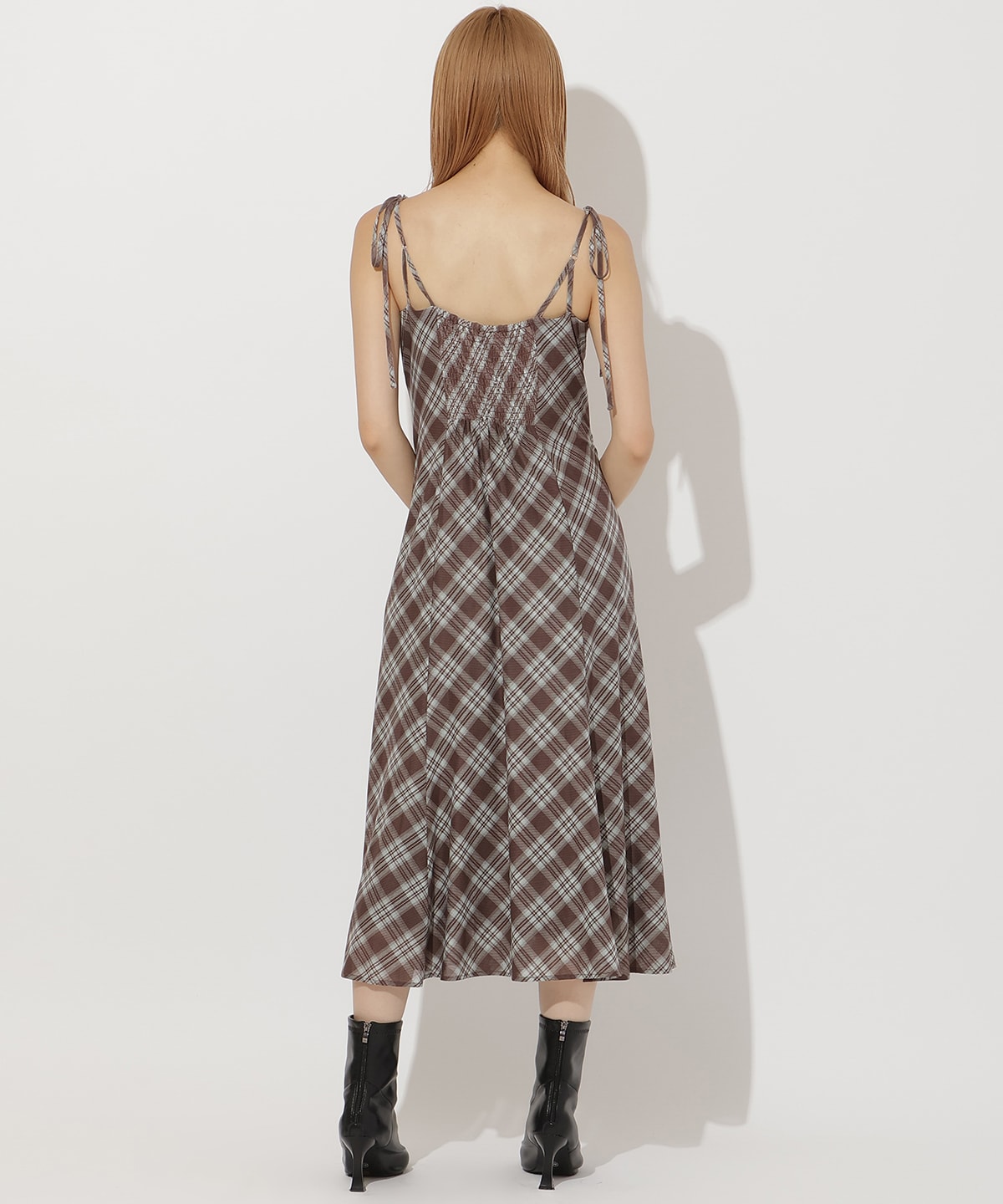 バイヤスチェックキャミワンピース