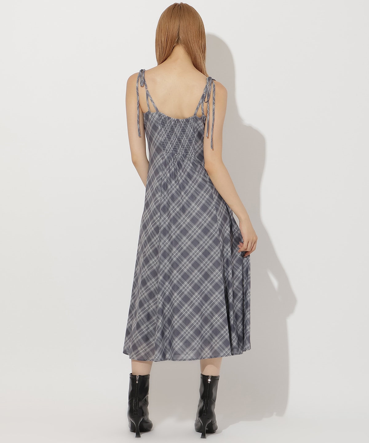 バイヤスチェックキャミワンピース