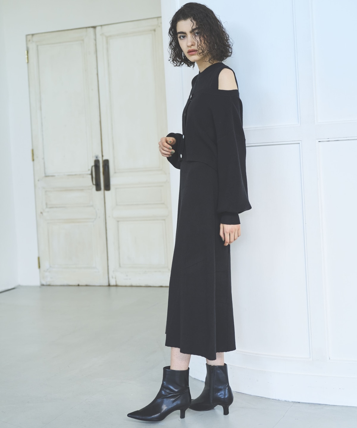 アンサンブルニットワンピース