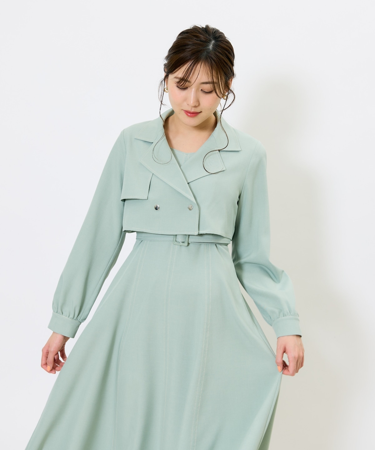 トレンチライクアンサンブルワンピース