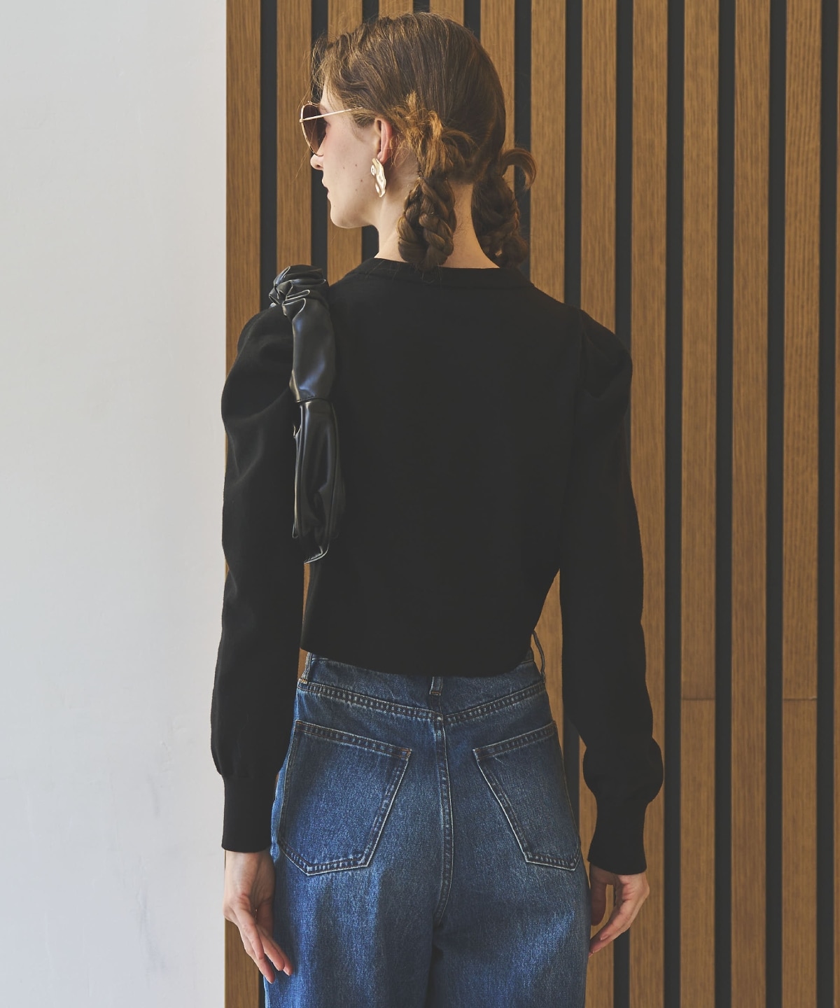 パワショルクルーネックカーディガン