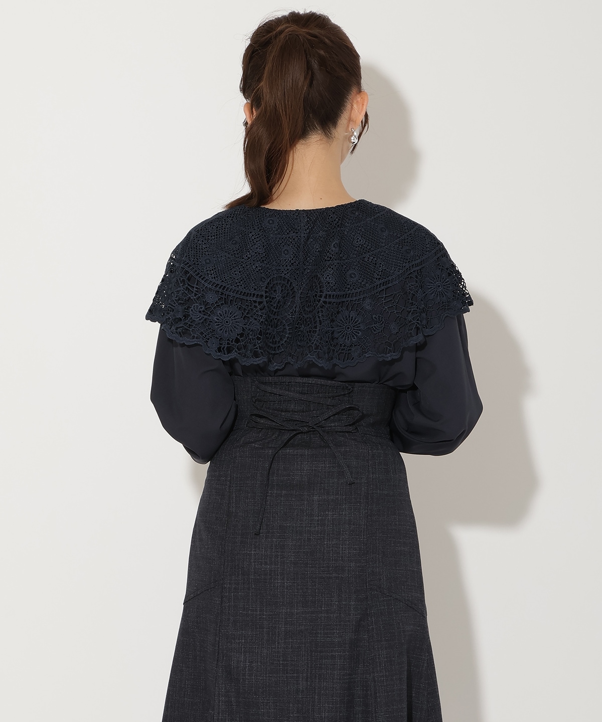 レースカラーブラウス