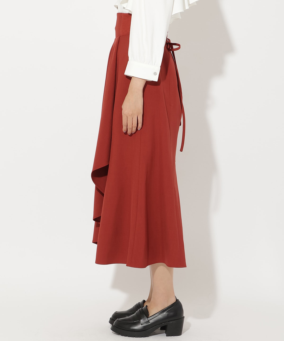 サイドリブラッフルマーメイドスカート