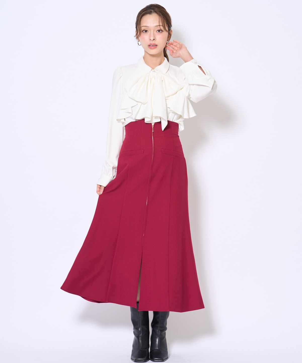 フロントZIPマーメイドスカート