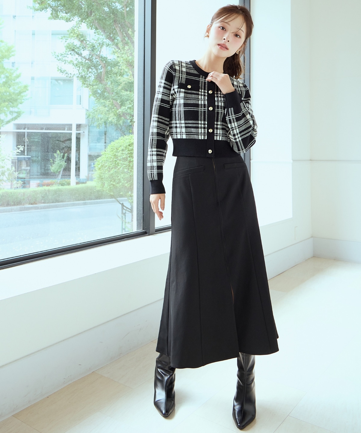 フロントZIPマーメイドスカート