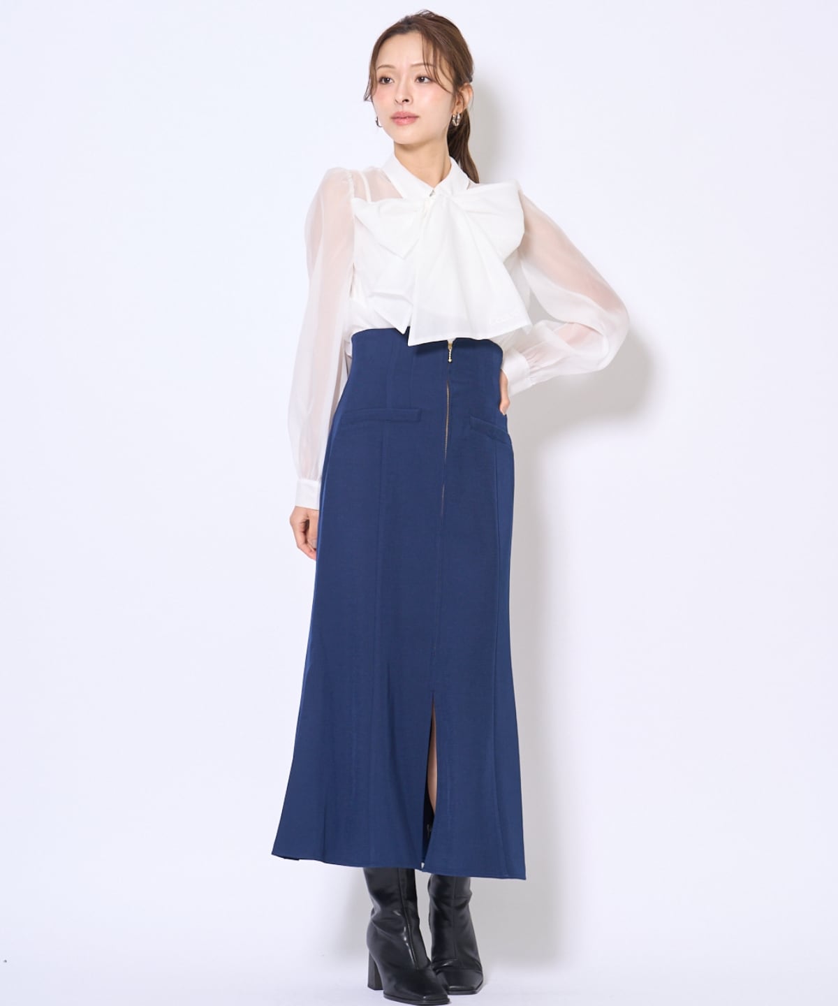 フロントZIPマーメイドスカート