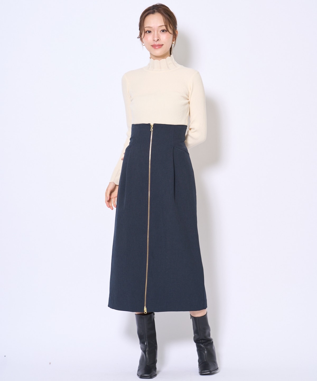 センターZIPスカート