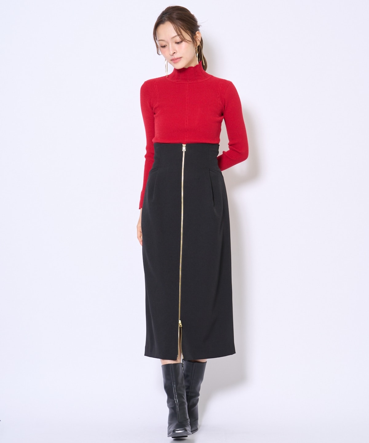 センターZIPスカート