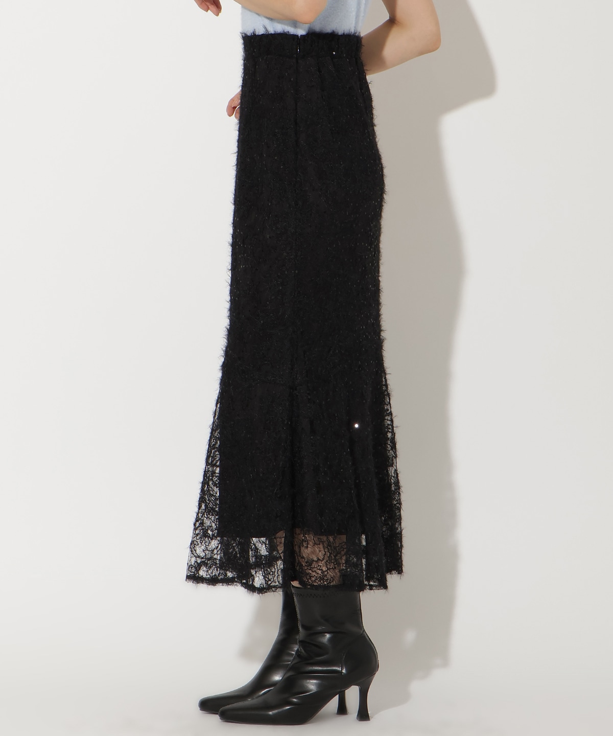 へアリーレースマーメイドスカート